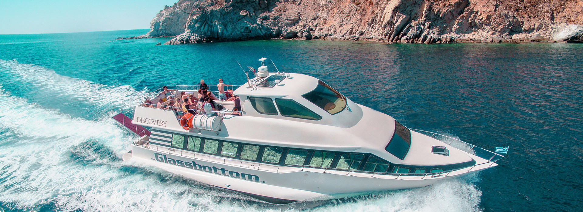 Discovery Glass Bottom Boat in Mykonos - Beach to Beach Cruise