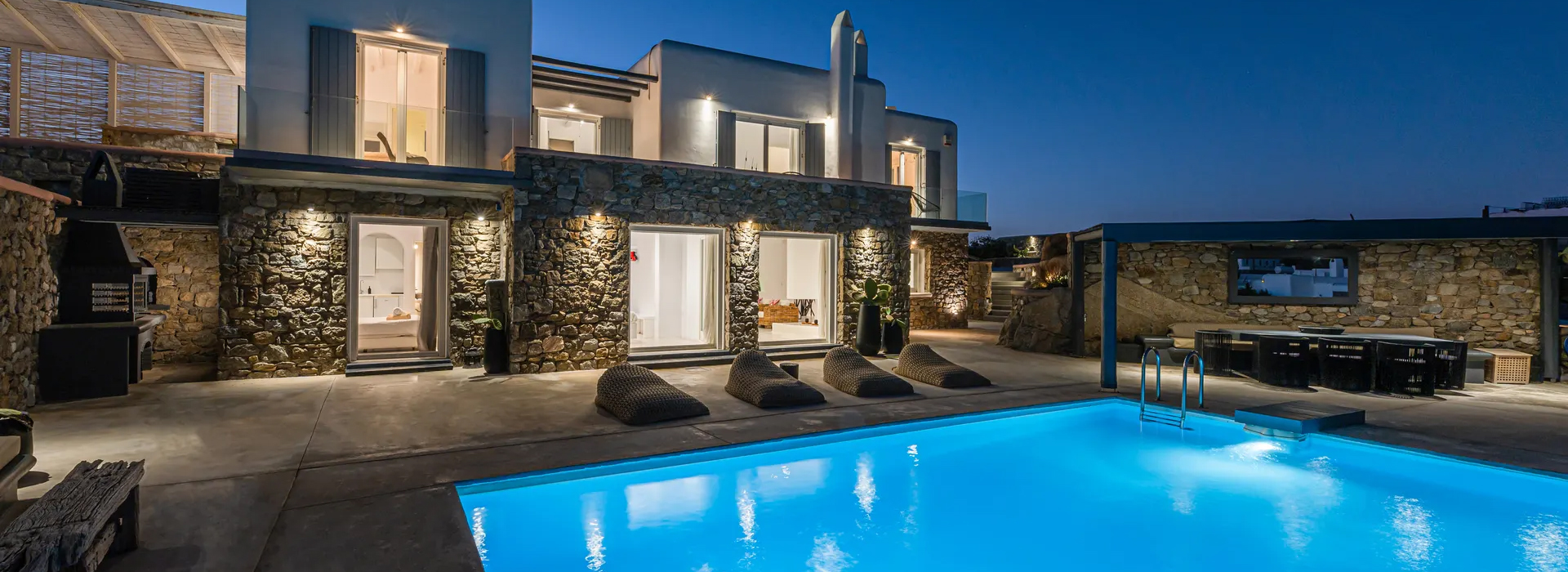Villa Stone III Mykonos - 6 bedroom house with private pool, jacuzzi