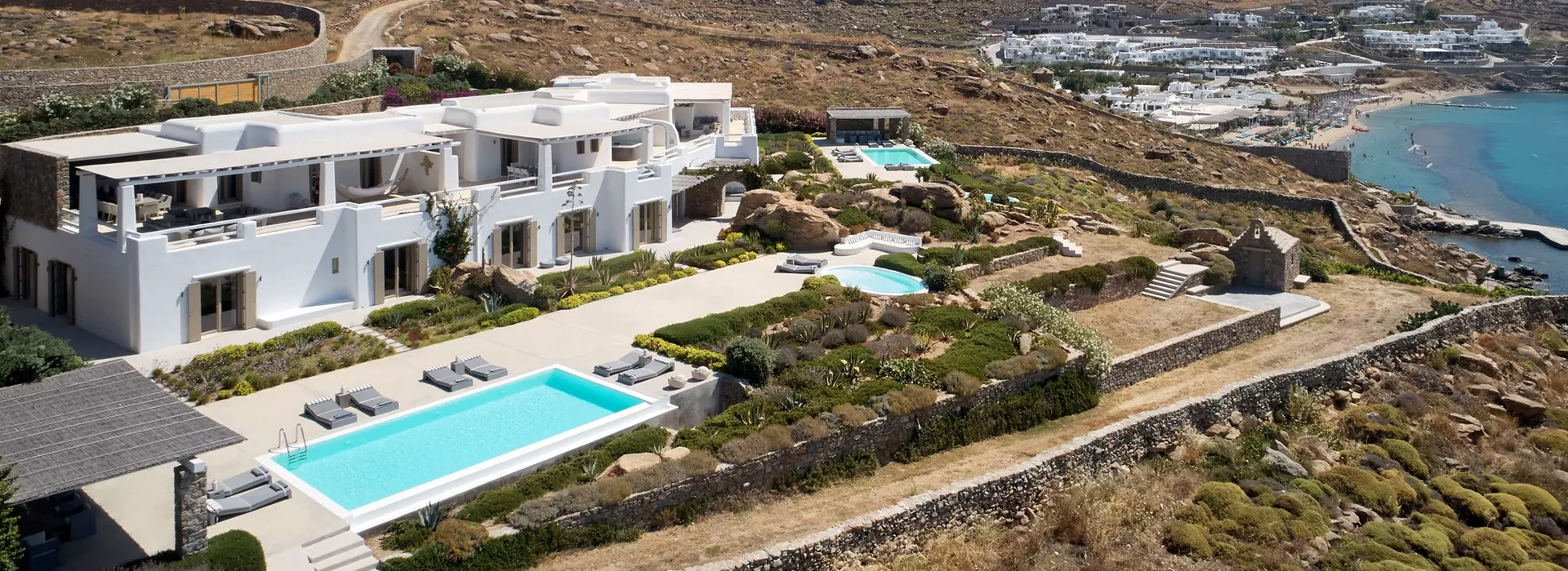 Villa Adam in Mykonos - Luxury villa at Paraga, Scorpios Beach Bar