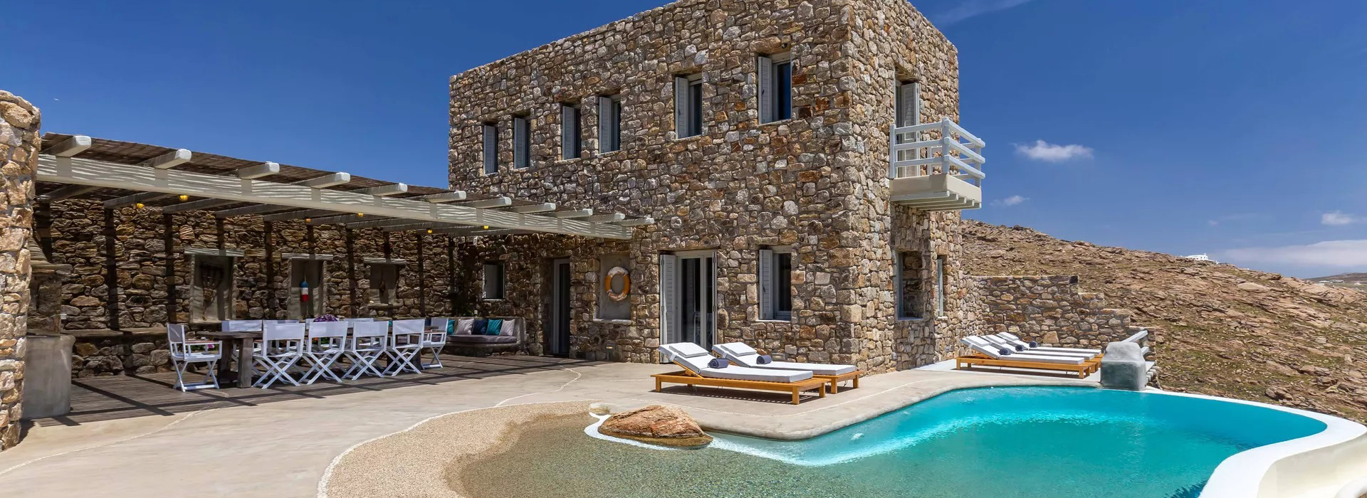 Villa Starlight Mykonos - 4 bedroom house Agrari, Elia Beach