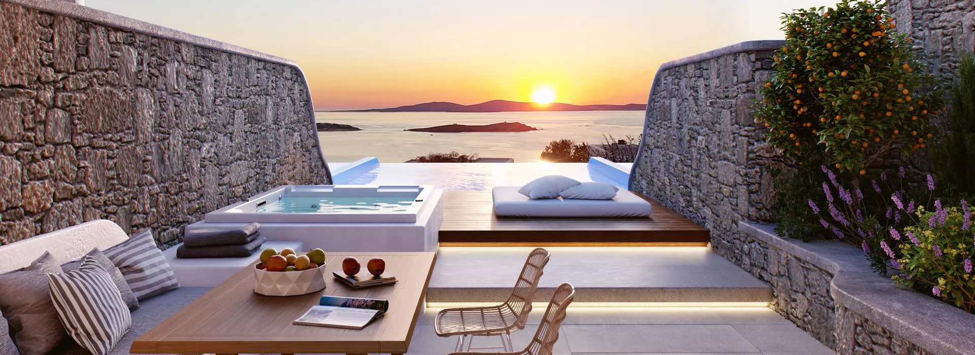 Olvos Mykonos Luxury Suites is the 5 star hotel open all year long!